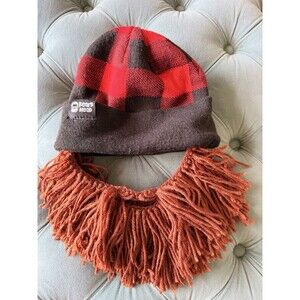 Beard Head Tailgate Lumberjack Football Knit Hat Thermal Winter Ski Mask Beanie